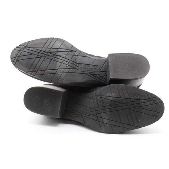 Kenneth Cole Reaction Boots Womens Size 8.5 Black Ankle Booties Low Block Heel - Picture 7 of 10